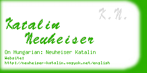 katalin neuheiser business card